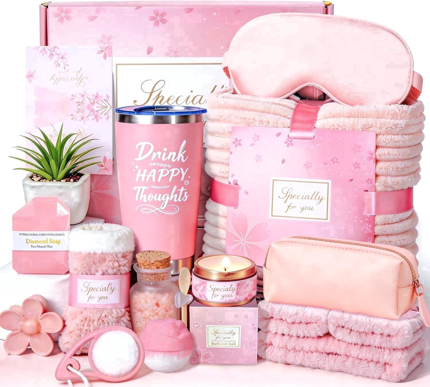 15Pcs Gift Baskets for Women, Get Well Soon Gifts, Relaxing Spa
