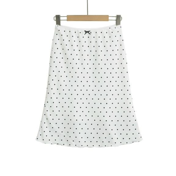 Teen Girl Bow Trim Contrasting Plaid Skirt High Waist, A line, Stylish and Comfortable for Various Occasions