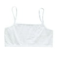 thumbnail image 1 of Teen Girl Bras Training Bras for Girls Seamless Cotton Bralettes Sports Cropped Cami Undershirt Vests Bralette with Padding White M, 1 of 3