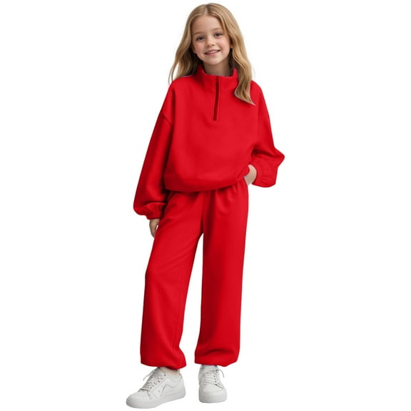 Teen Girl Clothes 14-16 Outfits Girls Clothes Fashion Half Zip Sweatshirt Tie Dye Pants 2 Piece Girls Outfits Size 6-14Y Kids Activewear Set