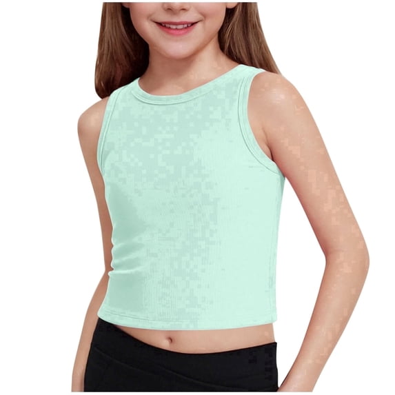 Teen Girl Clothes Tops Girls Undershirts Toddler Cami Camisole Adjustable Straps Sleeveless Cotton Tank Tops for Girls