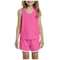 thumbnail image 1 of Teen Girl Clothes Trendy Boys' Clothing Sets Casual Cute Sleeveless Top and Shorts Preppy Fashion Unisex Workout 2 Pieces Outfits Toddler Girl Golf Outfit 4T, 1 of 5