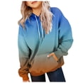thumbnail image 1 of Teen Girl Clothes Trendy White Hoodie Girls' Hoodies Sweatshirts Cute Oversized Fleece Sweatshirt Tops for Teen Girls Long Sleeve Sweater with Pockets Blue 11-12 Years, 1 of 6