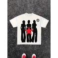thumbnail image 1 of Teen Girl Clothes,With Three Girls And A Red PentagramPattern,  Short Sleeved T-Shirt For Teenagers, Letter Printed T-Shirt, Regular Round Neck, Breathable Fabric, 1 of 5