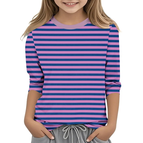 Teen Girl Color Block Tunic Crewneck Casual Loose Fit Pullover Lightweight Blouse for Kids Teen Clothes