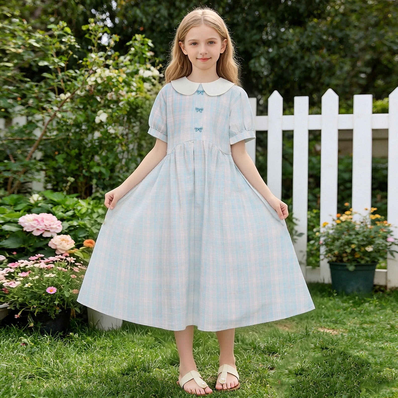 girls' cute ankle length dresses Two-Tone Candy Pink Sleeveless Ankle Length Flower Girl Dress
