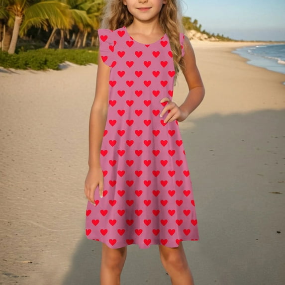 Teen Girl Dresses Size 14-16 Hawaiian Dresses Sleeveless V Neck Dresses Tween Girls Dresses Black Tight A Line Tiered Flowy Casual Party Dresses with Pockets 11 Years