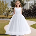 thumbnail image 1 of Teen Girl Easter Dresses Bowknot Design Dress Ruffle Short Sleeve Cute Summer Dresses for Teens Fashion Design Summer Dress (White,9-10 year), 1 of 5