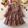 thumbnail image 1 of Teen Girl Easter Dresses Bowknot Design Dress Ruffle Short Sleeve Dance Dresses for Girls Casual Spring Dress (Brown,6-7 Years), 1 of 8