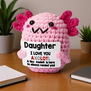 Teen Girl Gifts Trendy Stuff, Crochet Axolotl Daughter Gift for 5 6 7 8 9 10 11 12 Year Old Birthday, Christmas, Valentines, Tween Girls Trendy Stuff