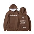 thumbnail image 1 of Teen Girl Hoodies Jesus Hoodies Comfy Long Sleeves Loose Pullover Letter Print Christian Sweatshirt Kids New Year Sweatshirts for Little Girls Boys 4-5 Years, 1 of 5