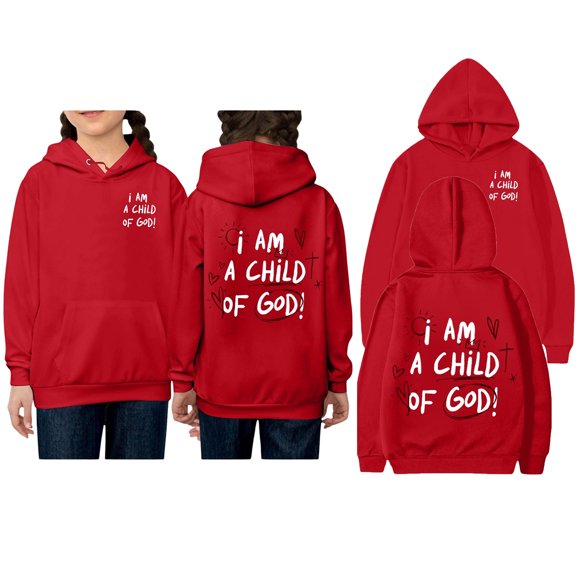Teen Girl Hoodies Jesus Loves You Sweatshirt Long Sleeve Graphic Hoodies Comfy Loose Pullover Top Winter Clothes Little Boy Clothes 150 Cute Boy Girl Clothing