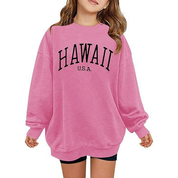 Youth Hoodies Solid Sweatshirt Long Sleeve Pullover Soft Cute Cartoon Printed Fall Winter Sweatshirts Cute Clothes for Girls 18-24 Months