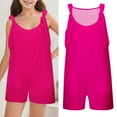 thumbnail image 1 of Teen Girl Jumpsuit Girls Overalls Kids Casual Sleeveless Girls Loose Rompers with Pockets Pink Jumpsuit Girls Size 13-14 Years Clothes, 1 of 9
