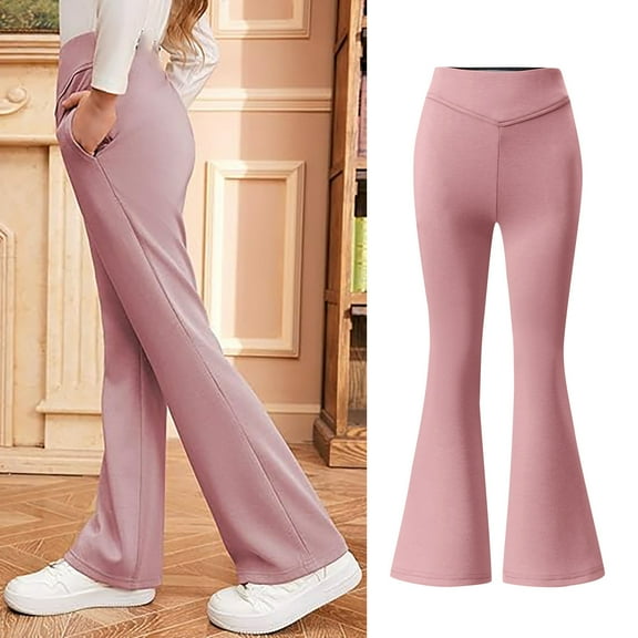 Teen Girl School Uniform Pants Skinny Fit Stretch Pants With Pockets Flare Leg Pants Purple Pants Back To School Clothes For Teen Girls Teen Girls Outfits Size 13-14 Years