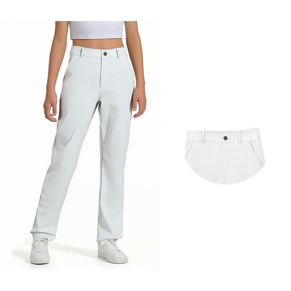 Teen Girl School Uniform Pants Skinny Pants Kids Dress Pants With Pockets Flare Leg Pants Girls Pink Pants Back To School Clothes Teen Girls Outfits Size 11-12 Years