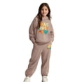 thumbnail image 1 of Teen Girl Sets Long Sleeve Hoodie Sweatshirt and Jogger Pants 2 Piece Winter Clothes Size 12-13 Years Girls Clothes Cute&nbsp;Boy Girl&nbsp;Clothing, 1 of 5