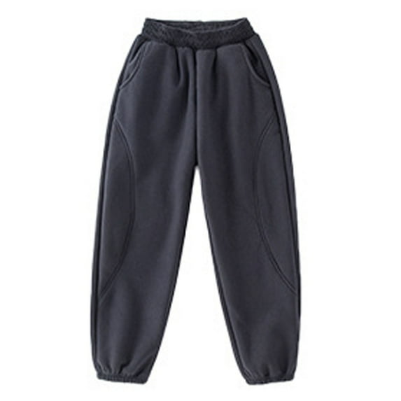 Sweatpants Boys Girls Grey Sweatpants Basic Kids Athletic Pants Warm Sweatpants with Pocket Joggers for Girls 14-16 Years