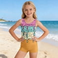 thumbnail image 1 of Girl Swimsuit Coverup Classic Floral Lightweight Upf 50+ Sun Protection One Piece Cut Out Bathing Suit Adjustable Straps Ruched Girls' Swimwear 9-16y, 1 of 6