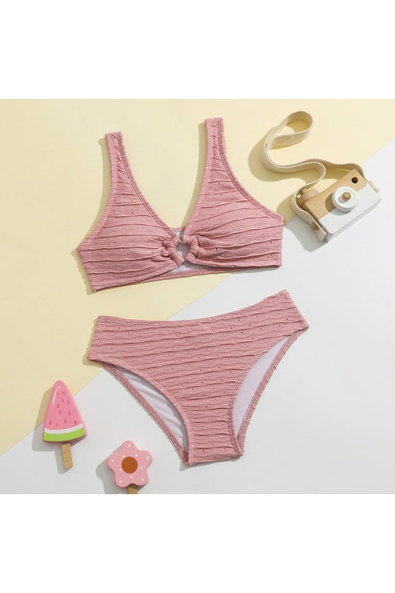 Teen Girl Swimsuit Plain Color Girls Swimsuit with Shorts Girls Two Pieces Swimsuit Tween Bathing Suits for Teen Girl 13-14 Years