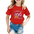 thumbnail image 1 of Teen Girl Tops First Day Of School Crewneck Short Sleeve T Shirt Cartoon Print Cotton Vacation Tops T Shirts for Boys and Girls, 1 of 4