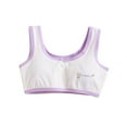 thumbnail image 1 of Teen Girl Training Bras Cute Comfort Bra Seamless Cami Bralettes Cotton Breathable No-Padded Underwear Everyday Sport Bra, White, 16 Years, 1 of 3