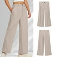 thumbnail image 1 of Teen Girl Uniform Pants Skinny Pants Stretch Pants With Pockets Flare Leg Pants Girls Beige Pants Back To School Outfits For Teen Girls Teen Girls Outfits Size 13-14 Years, 1 of 5