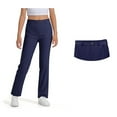thumbnail image 1 of Teen Girl Uniform Pants Skinny Pants Stretch Pants With Pockets Flare Leg Pants Purple Pants Back To School Outfits for Teen Girls Teen Cute Clothes for Girls 14-15 Years, 1 of 5