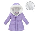 thumbnail image 1 of Teen Girl Winter Coat with Hooded Puffer Jacket Kids Purple Puffer Jacket Zip up Long Sleeve Waterproof Girls Lightweight Jacket Jacket for Girls 11-12 Years, 1 of 4