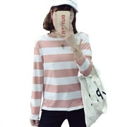 ORCHIP Teen Girl's Casual Striped Tee Shirt Long Sleeve Round Neck Top Fall and Winter