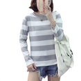 thumbnail image 1 of Teen Girl's Long Sleeve T Shirt Teen Girl Striped Tee Crew Neck Wide Stripes Tops Casual, 1 of 3