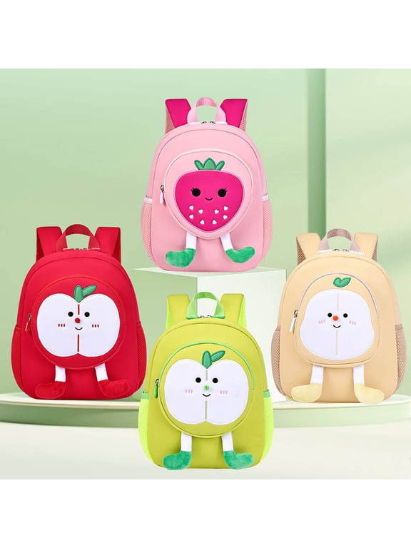Teen Girls Backpack For School Korean Apple Print Cute Convertible Crossbody Backpack Lightweight Casual Student Daypack