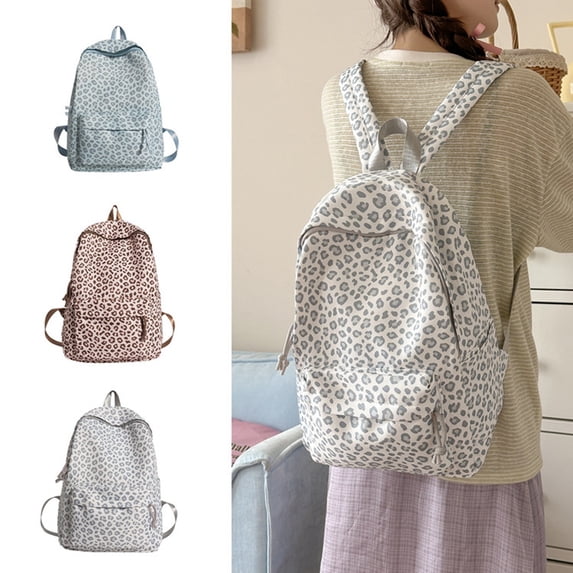 Teen Girls Backpack For School Leopard Print Casual Large Capacity Double Shoulder Backpack For Middle School Travel Campus Use