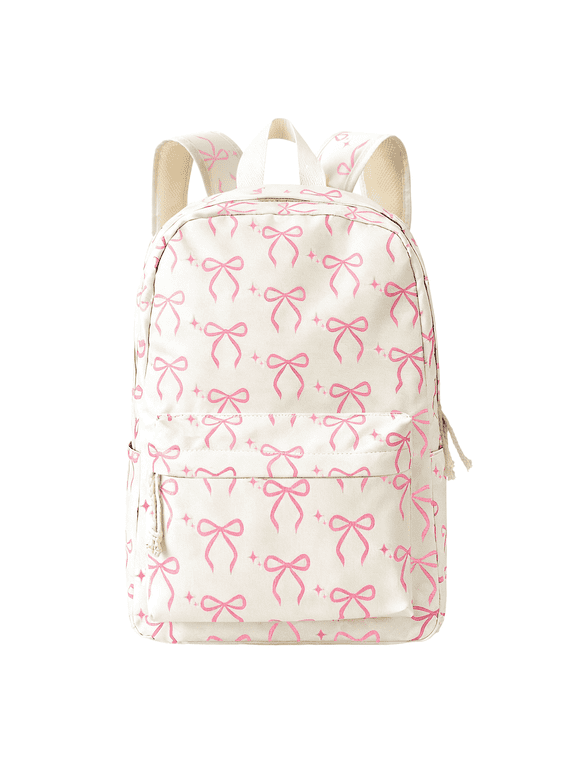Pink Bow-Themed Backpack - Cute and Sweet Style Shoulder Bag, Suitable for Themed Parties and Daily Use