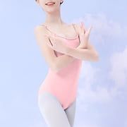Teen Girls Ballet Leotards Size 3-14 One-Piece Sleeveless Rompers Toddler Kids Elegant Solid Stretchy Backless Dance Athletic Jumpsuits