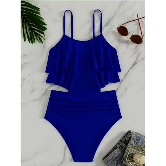 Teen Girls and Boys One Pieces Swimsuit Blue Swimsuit Gymnastics Leotard Beach Bathing Suit 13-14 Years