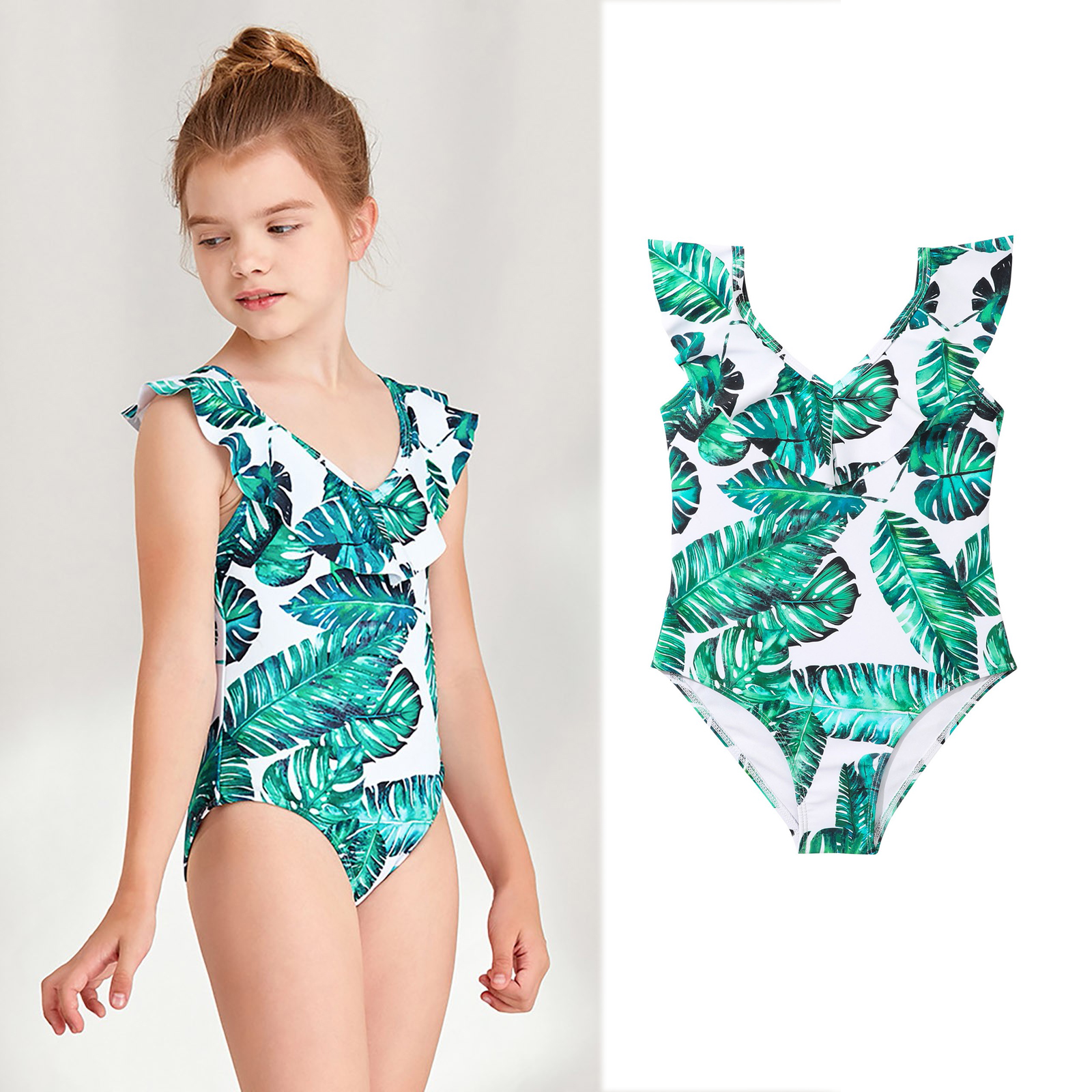 Girls Bathing Suit sleeveless Toddler 1 Piece Swimsuit Leotards Bathing Suit For Girl Girls Size 13-14 Years Clothes
