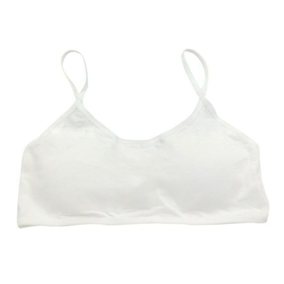 Teen Girls Big Girls Cotton Development Bra Crop Bra Cami Training Bra