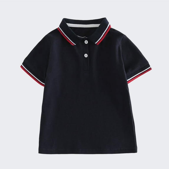 Teen Girls & Boys Short Sleeve Golf Shirts Size 2-16 Button Collared T-Shirts Juniors Kids Casual Solid Pullover Athletic Workout Tees Tops