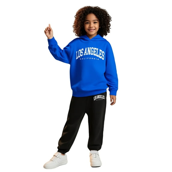 Teen Girls Boys Sweatsuit Set 2 Piece Long Sleeve Letter Graphic Pullover Hoodie and Sweatpants Fall Winter Clothes Little Boy Clothes 12-13 Years