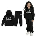 thumbnail image 1 of Teen Girls Boys Sweatsuit Set 2 Piece Long Sleeve Solid Sweatshirt Sweatpants Joggers Set Fall Winter Clothes Size 12-13 Years Girls Clothes, 1 of 4