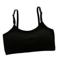 thumbnail image 1 of Girls Breathable Ribbed Bralette Contrast Adjustable Straps Sports Crop Top for School 12-18Y, 1 of 2