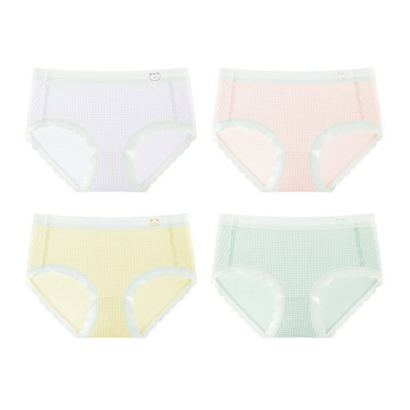 Teen Girls Briefs Shorts 4 PCS Comfort Stretch Modal Panties Soft Breathable Underwear Big Girl Underpants, Pink, 16 Years