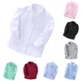 thumbnail image 1 of Girls Button Down Shirts Casual Dress Shirt School Shirt Summer Tee 15-16 Years, 1 of 4