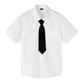 thumbnail image 1 of Teen Girls Button Down Shirts Graduation Shirts Girls White Shirt Dress Shirt Uniform Shirts For Girls 130Formal Outfits, 1 of 3