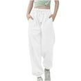 thumbnail image 1 of Teen Girls Cinch Bottom Sweatpants Baggy High Waist Elastic Jogger Pants Drawstring Athletic Pants Y2K Preppy, 1 of 6