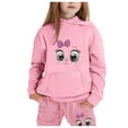 thumbnail image 1 of Teen Girls Clothes 2 Piece Children's Fashion Casual Printed Long Sleeved Hooded Top Hoodie Pants Suit Floral Shorts Set for 6-7 Years, 1 of 4
