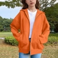 thumbnail image 1 of Teen Girls Cute Hoodies Cats Ear Hood Full Zip Sweatshirts Kids Long Sleeve Oversized Lightweight Jackets Tween Plain Drop Shoulder Hoodie with Pockets Preppy Fall Winter Outfits, Size 5-15, 1 of 7
