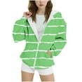 thumbnail image 1 of Teen Girls Cute Hoodies Oversized Zip-Up Hoodie Sweatshirt Jacket Fashion Spring Fall Clothes Kids Hooded Sweatshirts Tie Dye Striped Hoodies Coats Casual Long Sleeve Shirt Tops with Pockets, 1 of 5
