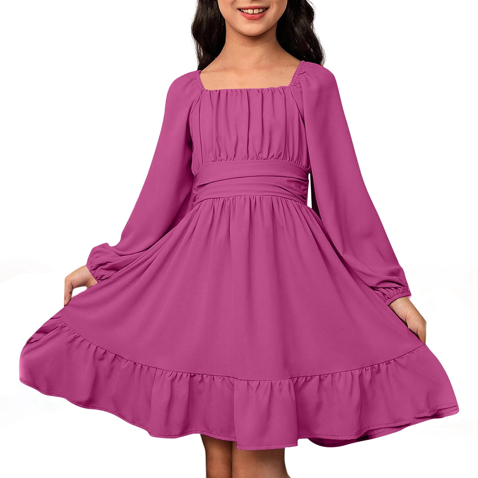 TZEWGL Tween Girls Dresses Casual Long Sleeve Backless With Waist Tie Birthday Dress for Girls Size 10-11T,Black, Boy's TZEWGL Tween Girls Dresses Casual Long Sleeve Backless With Waist Tie Birthday Dress for Girls Size 10-11T,Black, Boy's